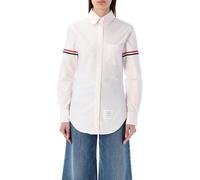 Thom Browne - Cotton Oxford Shirt With Striped Armband - Größe 42 - weiß