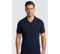 Thomas Maine Modern Fit Halbarmpullover dunkelblau, Gestreift