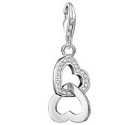 THOMAS SABO Damen Charm-Anhänger Herzen Zirkonia Charm Club 925 Sterling Silber 0863-051-14