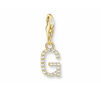 Thomas Sabo Anhänger Charm-Club Buchstabe G Vergoldet Gelbgold Zirkonia Weiß 1970-414-14