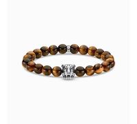 Thomas Sabo Schmuck A1939-950-2 Unisex Armband Tiger aus Tigeraugen-Kugeln, 18 cm