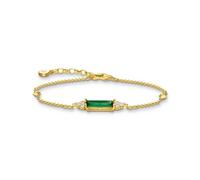 Thomas Sabo Armband A2018-971-6-L19V Sterling Silber - vergoldet Gelbgold + Glas-Keramik Stein + Zirkonia grün - 19 cm