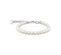Thomas Sabo Armband A2034-167-14-L19V Sterling Silber - geschw. + Süßwasserzuchtperle + Zirkonia weiß - 19 cm