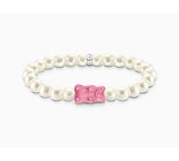 Thomas Sabo Perlenarmband mit pinkem Goldbären Silber pink A2154-082-9-L17