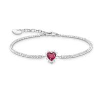 Thomas Sabo A2188-013-10-L19V Damen Herz-Armband Romance Rot Silber