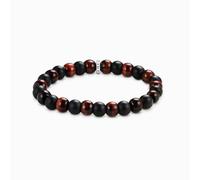 THOMAS SABO Armband aus Obsidian und rotem Tigerauge, Größe 19