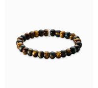 Thomas Sabo Armband Tigerauge Goldbraun und Blaugold Recyceltes 925 Silber, geschw. 21,00 cm A2196-826-2-L21