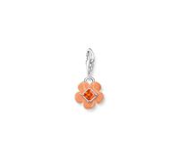 Thomas Sabo Anhänger Charm-Club 925 Sterling Silber Kaltemail Zirkonia Orange Charmista Charms 2029-041-8
