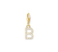 Thomas Sabo Anhänger Charm-Club Buchstabe B Vergoldet Gelbgold Zirkonia Weiß 1965-414-14