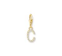 Thomas Sabo Anhänger Charm-Club Buchstabe C Vergoldet Gelbgold Zirkonia Weiß 1966-414-14