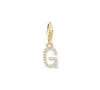 Thomas Sabo Anhänger Charm-Club Buchstabe G Vergoldet Gelbgold Zirkonia Weiß 1970-414-14