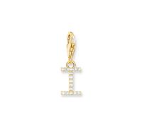 Thomas Sabo Anhänger Charm-Club Buchstabe I Vergoldet Gelbgold Zirkonia Weiß 1972-414-14