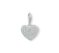 Thomas Sabo Anhänger Charm-Club Herz Pave 925 Sterling Silber Zirkonia Weiß 1570-051-14