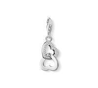 Thomas Sabo Anhänger Charm-Club Herzen 925 Sterling Silber Zirkonia Weiß 0863-051-14