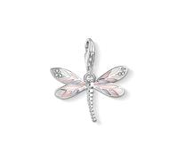 Thomas Sabo Anhänger Charm-Club Libelle 925 Sterling Silber Kaltemail Zirkonia Pink 1516-041-9