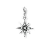 Thomas Sabo Anhänger Charm-Club Royalty Stern 925 Sterling Silber Geschwärzt Zirkonia Weiß 1756-643-14