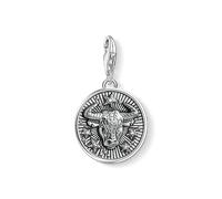 Thomas Sabo Anhänger Charm-Club Sternzeichen Stier 925 Sterling Silber Geschwärzt Zirkonia Silberfarben 1641-643-21