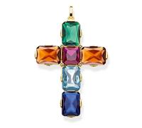 Thomas Sabo Anhänger - Kreuz Farbige Steine Gross - PE858-996-7 gold