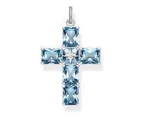 THOMAS SABO Anhänger Kreuz große Blaue Steine mit Stern, PE880-644-1, 5.2