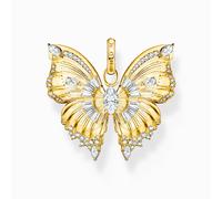 THOMAS SABO Anhänger Butterfly Paradise mit Steinen vergoldet Recyceltes 925 Silber