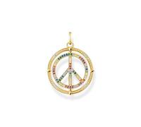 Thomas Sabo PE941-996-7 Anhänger Peace Zeichen Goldfarben Bunt