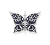 THOMAS SABO Kettenanhänger »Schmetterling Stern & Mond, PE925-945-7, PE925-963-7«, mit Glas-Keramik Stein, Sandstein-Imitat, Spinell (synth), Zirkonia (synth), silberfarben-mehrfarbig