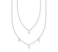 Thomas Sabo Anhängerdoppelkette weiße Steine Charm Club KE2078-051-14