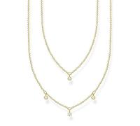 Thomas Sabo Anhängerdoppelkette weiße Steine Charm Club KE2078-414-14