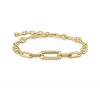 Thomas Sabo Armband A2032-414-14-L19V 19 cm - Silber verg. & Zirkonia - Weiß - elegantes Gliederarmband