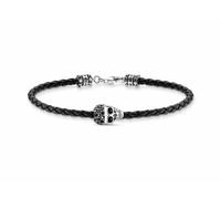 Thomas Sabo Armband A2055-805-11-L19 Sterling Silber geschw. Totenkopf - Leder - Zirkonia - 19 cm