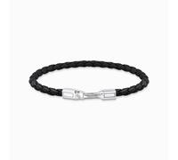Thomas Sabo A2147-682-11 Unisex Lederarmband Schwarz Silber 17 cm