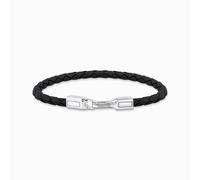 THOMAS SABO Lederarmband in Schwarz, silber silberfarben, schwarz