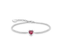 Thomas Sabo Armband Romance A2188-013-10-L19V Recyceltes 925er Silber Rot One Size Damen