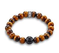 THOMAS SABO Armband »A1408-806-2«, mit Obsidian und mit Tigerauge, braun, 17,5
