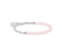 Thomas Sabo Armschmuck Charms-Armband Rosenquarz-Beads Coin Charm Club A2130-067-9-L17