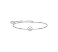 Thomas Sabo Armband Peace mit weißen Steinen 925 Sterlingsilber A2083-051-14