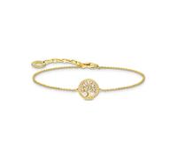 Thomas Sabo Armband mit Tree-of-Love-Anhänger und weißer Emaille, gold gelbgoldfarben