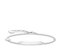 THOMAS SABO Armband Classic mit Kleeblatt & weißer Stein 925 Sterlingsilber