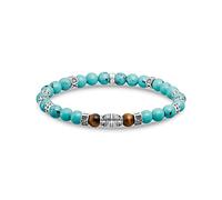 Thomas Sabo A2087-364-7-L15,5 Armband - Silber geschw. + imitierter Türkis + Tigerauge - 15,5 cm