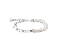 Thomas Sabo Armband A2031-167-14-L19V Sterling Silber - geschw. + Süßwasserzuchtperle + Zirkonia weiß - 19 cm