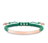 THOMAS SABO Armband grün Schildkröte vergoldetes Silber LBA0057-597-6-L19V