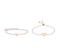 THOMAS SABO Armband Herz mit Kugel roségold, 925 Sterlingsilber, 16-19 cm Länge & Fossil Armband Für Frauen Classics, Min.Innere Länge:165mm Rose Gold Edelstahl Armband, JF02965791