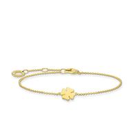 THOMAS SABO Armband Kleeblatt gold 925 Sterlingsilber, 750 Gelbgold Vergoldung