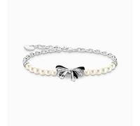 Thomas Sabo A2171-167-11-L19V Schleife True Romance Armband - Schwarz - Silber + Süßwasserzuchtperle + Zirkonia - 16-19 cm