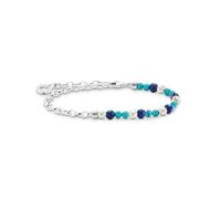 Thomas Sabo Schmuck A2100-056-7 Charm-Armband Perlen und Blaue Beads 17 cm