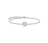 Thomas Sabo Armband Halo-Anhänger weiße Steine Recyceltes 925 Silber 16–19 cm A2166-051-14-L19V