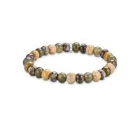 THOMAS SABO Armband mit Labradorit und Krokodil-Jaspisperlen Größe 17