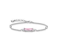 THOMAS SABO Armband mit pinkem Stein Recyceltes 925 Silber, 16-19 cm, A2018-051-9-L19V
