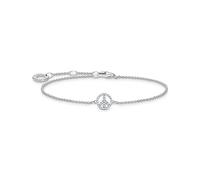 Thomas Sabo Armband Peace mit weißen Steinen 925 Sterlingsilber A2083-051-14