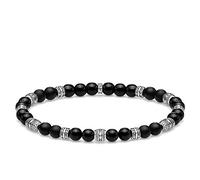 Thomas Sabo Herren Armband 'Talisman ' silber / schwarz, Größe 19, 4417683 Silber / Schwarz 19